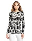 BCBGMAXAZRIA Women's Agda Crew Neck Print Top