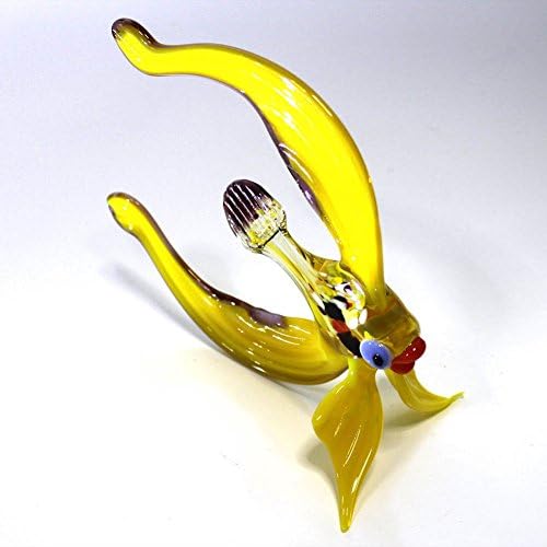 Big Glass Figurine "Yellow Fish" Russian Handmade