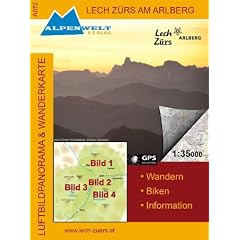 Lech Z�rs am Arlberg 1 : 35 000 Luftbildpanorama- & topografische Wanderkarte: Wandern, Biken, Information. GPS compatible
