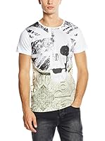American People Camiseta Manga Corta Ansel (Blanco / Gris)