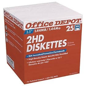 Office Depot(R) 3 1/2" Bulk Diskettes, IBM(R) Format, DS/HD, Black, Box Of 25