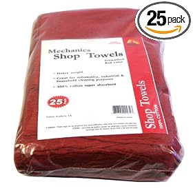 Paint Essentials 14-Inch x 14-Inch Shop Towels, 25-Pack RST25