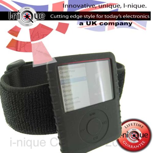 Childrens Toyshop   : i-nique ipod nano 3G Colour-me Black Silicone case + armband