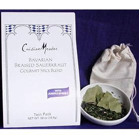Cuisinementor Bavarian Braised Sauerkraut Gourmet Spice Blend with Juniper Berries. Gluten Free.