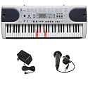 Casio LK45 Lighted Keyboard with Power Supply and Microphone
