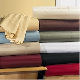 600 Thread Count Waterbed Stripe Sheet Set CalKing (Lt.Blue)