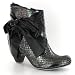 Irregular Choice Power Struggle Silver Leather Womens Boots