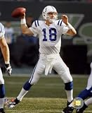 Peyton Manning Indianapolis Colts 8x10 Photo (White Jersey, Ready To Pass)