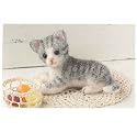 ハマナカ ふわふわ羊毛で作るフェルト猫 [しま模様のねこ]
