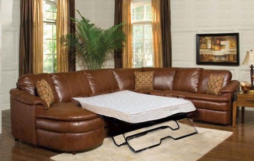 Sectional Recliner Sofa with Sleeper Brown Bonded Leather 51YTj9Lp7fL Sectional Recliner Sofa with Sleeper Brown Bonded Leather