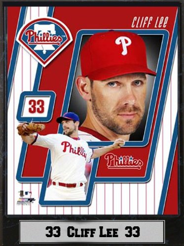 Encore Select 510-BBPP33 Philadelphia Phillies No. 33 Cliff Lee 9X12 Photo Plaque.
