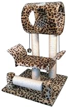 Go Pet Club Cat Tree Condo House, 18W x 17.5L x 28H Inches, Leopard
