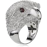 nOir Novelty Bald Eagle Ring, Size 7