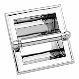 Ginger 4528/SN Columnar Recessed Toilet Tissue Holder, Satin Nickel