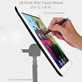 G8 Pro V2.0 iPad 2, 3rd Gen and iPad 4 - The New iPad Tripod Mount Holder Adapter Attachment with 1/4-20 Thread - Extremely portable - made in the USA - Smart cover compatible (iG8-8846-23-3)