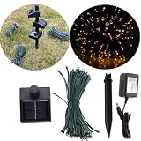 55ft 100 LED Connectable Solar String Fairy Lights Yellow w/ AC/DC Adaptor
