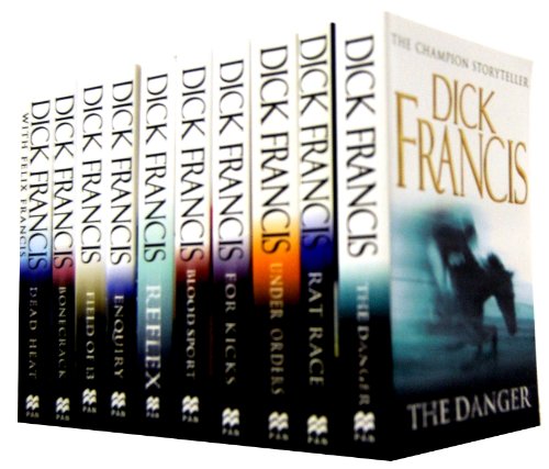 Dick Francis Collection 10 Books Set Champion Storyteller RRP £69.90 (Blood Sport, Bonecrack, Dead Heat, Enquiry, Field of 13, For Kicks , Rat Race, Reflex, The Danger, Under Orders)