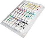 Pack of 24 Oil Colour Paints with Mixing Palette 12ml Tubes Artist Painting Set