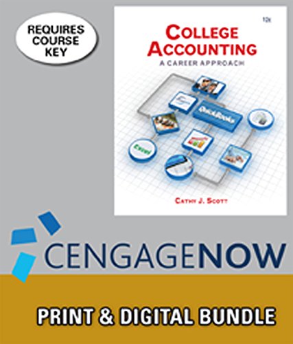 Bundle: College Accounting: A Career Approach (with Quickbooks Accounting 2013 CD-ROM), 12th + CengageNOW Printed Access Card