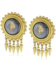 Ben-Amun Jewelry Regalia Button Clip on Earrings