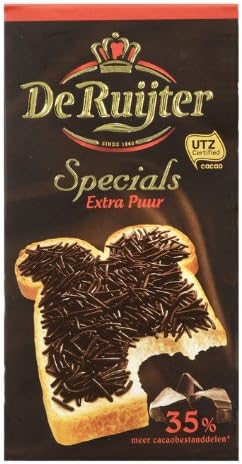 De Ruijter Chocolate Sprinkles Extra Dark (240 g/8.4 ounce) [PACK OF 4]