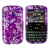 For HTC Ozone XV6175 Hard Case Cover Floral Purple