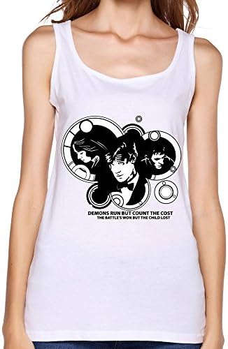 LVHUAN Women's Doctor Who Demons Run Count The CostThe Battles Won The Child Lost Tops Size S White