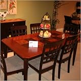 Vaughan Furniture 15-680 / 15-720 Wexford 7 Piece Dining Set in Cherry Vene ....