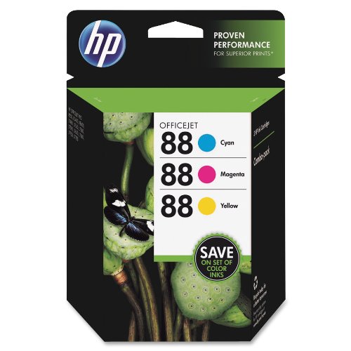 HP 88 Combo-pack Cyan/Magenta/Yellow Officejet Ink Cartridges