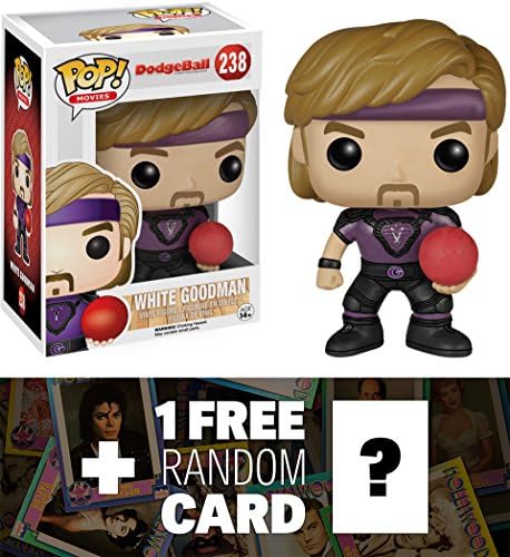White Goodman: Funko POP! x DodgeBall Vinyl Figure + 1 FREE Official Hollywood themed Trading Card Bundle [62781]