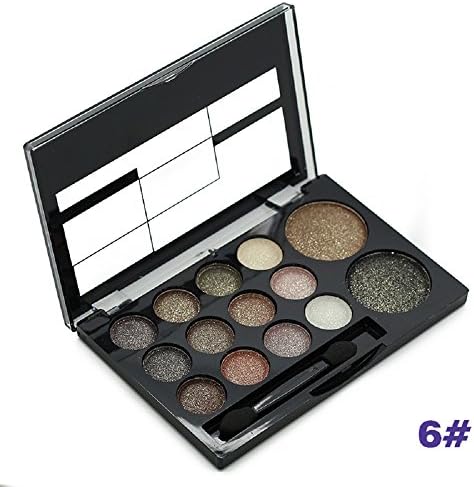 14 Colors Diamond Bright Colorful and Super Flash Glitter Eyeshadow Palette with Brush Set,Edition 3