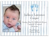 Two Blue Feet Birth Announcements - Set of 20