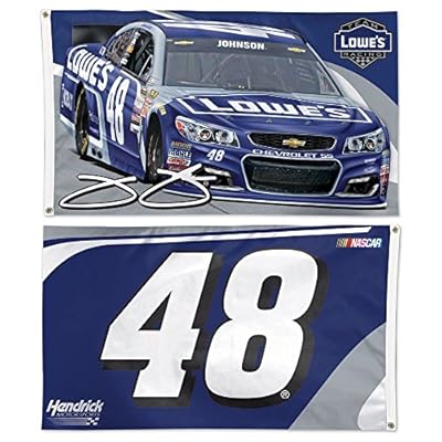 WinCraft Jimmie Johnson #48 2015 Double-Sided Horizontal Flag, 3x5-Feet