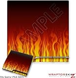 Sony PS3 Slim Skin - Fire on Black