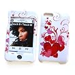 Apple iPod Touch 2nd & 3rd Generation Snap-On Protector Hard Case Image Cover "Red Hearts" Design