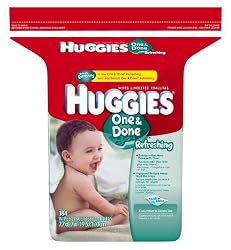 Huggies One & Done Refreshing Baby Wipes, Refill, 184-Count Pack (Pack of 3)