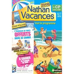 Nathan vacances du CP vers le CE1