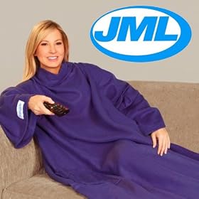 Genuine JML Snuggie Blanket - Soft-to-Touch Fleece with Large, Loose Sleeves (Passion Purple)