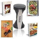 *Best Vegetable Spiral Slicer - Today Only 38% Off Of Retail - Compare To Gefu, Spirelli & Veggetti Style Spaghetti - Great For Zucchini Linguini and Pasta Maker, Julienne Carrots, Cucumbers And All Hard Vegetables - Ideal for Garden Vegetables - Healthy Low Carb Diet Dishes - Gluten Free and Paleo Diets - Add Delicious Vegetables Everyday To Your Low Calorie Diet Platter - Two Size Long Lasting Stainless Steel Spiralizer Vegetable Cutter Blades -**Four (4) Free Cook Books With Recipes Included ** - Easy To Use, Store And Clean - **100% One Year Money Back Guarantee**