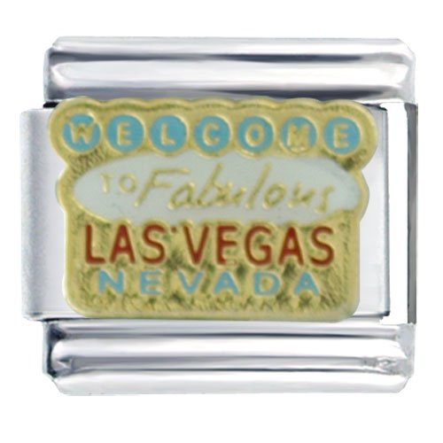 Welcome To Las Vegas Pugster Italian Charm Bracelet