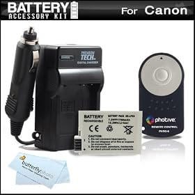 Battery And Charger + Wireless Shutter Release Kit For Canon EOS Rebel T2i, T3i DSLR Camera Includes Extended Replacement (1700mAH) Battery For Canon LP-E8 + Ac/Dc Travel Charger + Photive RC-6 Wireless Shutter Release Remote Control + More: Camera &amp; Photo