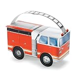 Fire Trucks Empty Favor Boxes (4) Party Supplies