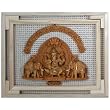 Recycled Board Ganesh with Elephant in a Frame