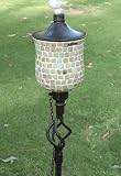 72 Inch (set Of 6) Mother Of Pearl Tulip Mosaic Outdoor Garden Tiki Torch