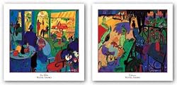 Cubana and Bar Verde Set by Manel Anoro 24"x22" Art Print Poster