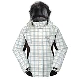 COX SWAIN TITANIUM Damen 2-Lagen Outdoor Multifunktionsjacke Lydia - 15.000 mm Wassersäule, Farbe: White/Brown/Black, Größe: L