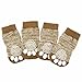 Weixinbuy Pet Puppy Dog Anti-slip Cotton Knit Socks 4pcs/set Khaki X-Small