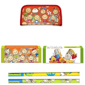 Fulanito Friends Pencil Case with Pencils and Eraser by Fulanitos