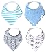 Baby Bandana Drool Bibs for Boys Cruise Set 4 Pack of Unisex Absorbent Cotton Modern Baby Gift Set for Girls