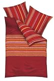 Kaeppel G-101956-02D1-VAMH Bettw&auml;sche 2-teilig Urban 135 x 200 cm Satin, Farbe rot